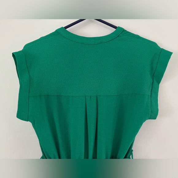Monteau Los Angeles Kelly Green Ruffle Dress Size Small - Picture 5 of 7